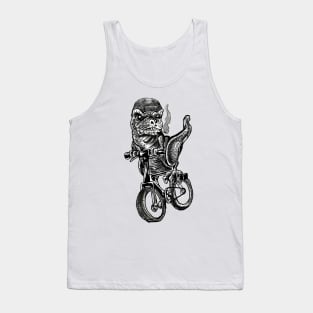 Dinosaur Riding a Bike Tank Top